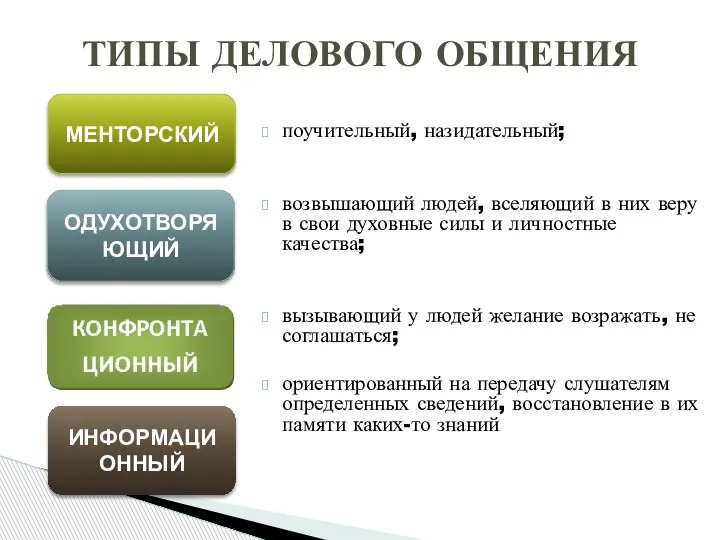 поучительный, назидательный; возвышающий людей, вселяющий в них веру в свои духовные силы