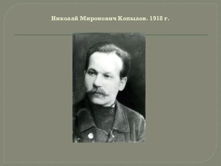 Николай Миронович Копылов. 1918 г.