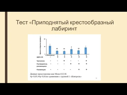 Тест «Приподнятый крестообразный лабиринт