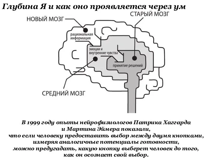 Глубина Я и как оно проявляется через ум В 1999 году опыты