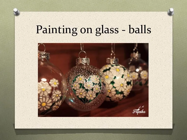 Painting on glass - balls