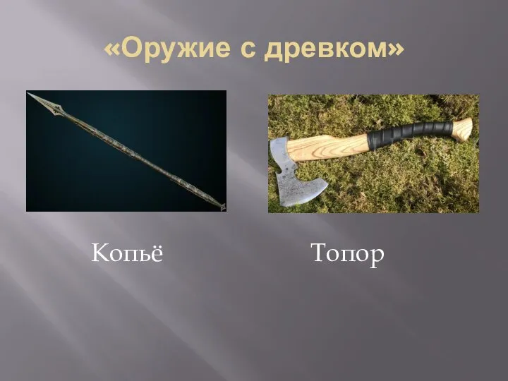 «Оружие с древком» Копьё Топор