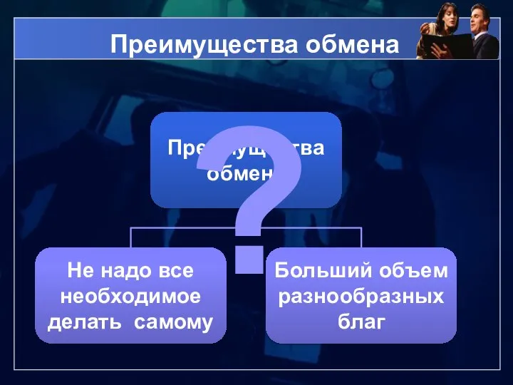 Преимущества обмена ?