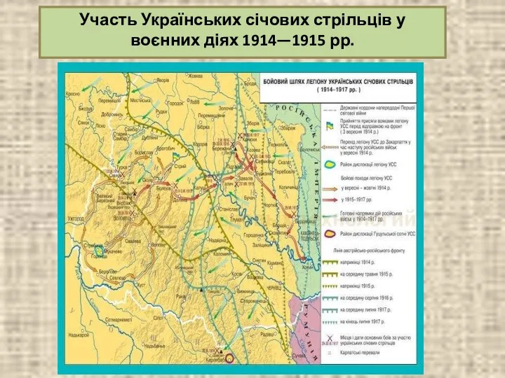 Участь Українських січових стрільців у воєнних діях 1914—1915 рр.