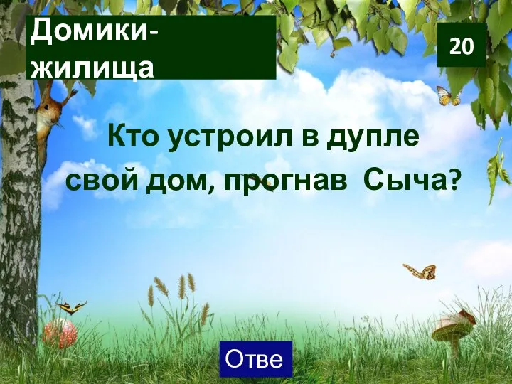 Домики-жилища Кто устроил в дупле свой дом, прогнав Сыча? 20