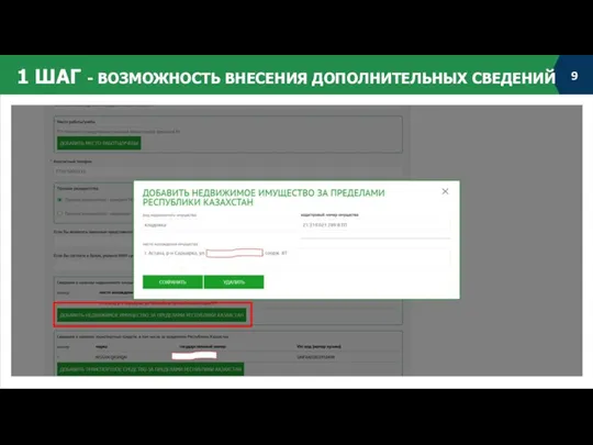 1 ШАГ - ВОЗМОЖНОСТЬ ВНЕСЕНИЯ ДОПОЛНИТЕЛЬНЫХ СВЕДЕНИЙ