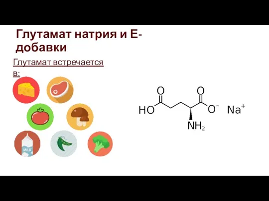 Глутамат натрия и Е-добавки Глутамат встречается в: