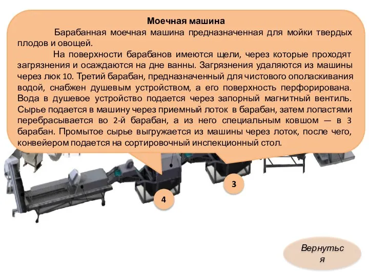 Вернуться 3 4 Моечная машина Барабанная моечная машина предназначенная для мойки твердых