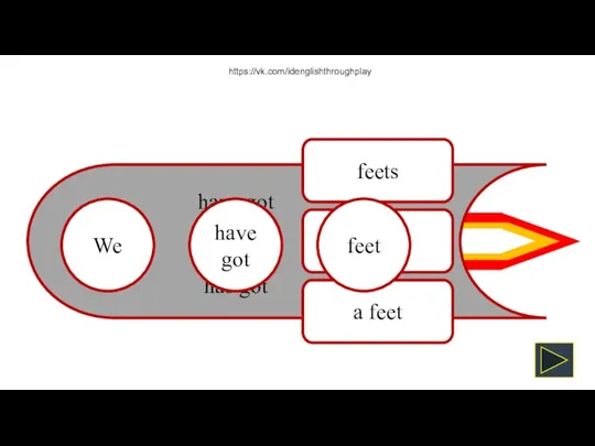 https://vk.com/idenglishthroughplay feets feet a feet We have got has got have got feet