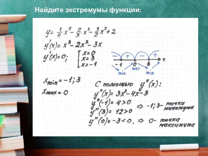 Найдите экстремумы функции: