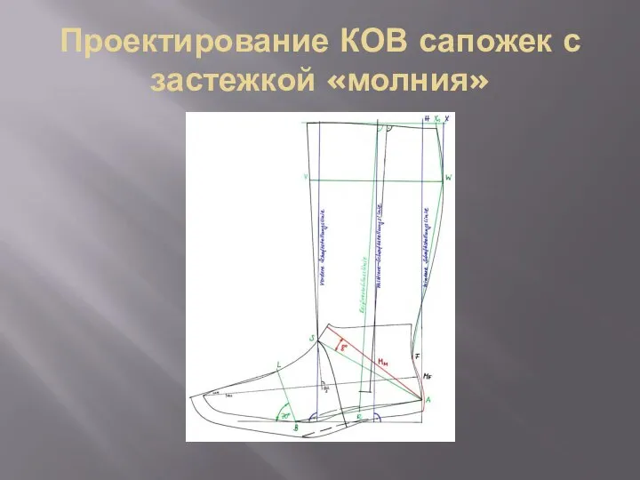 Проектирование КОВ сапожек с застежкой «молния»