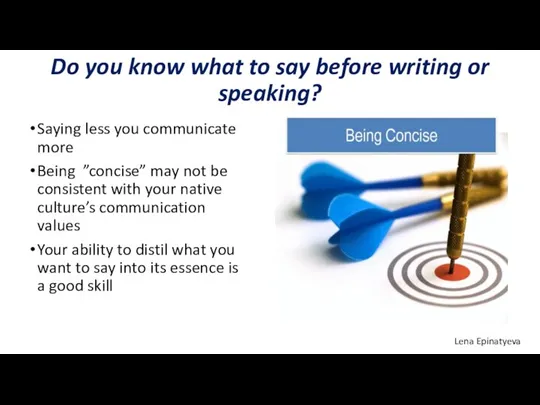 Do you know what to say before writing or speaking? Saying less