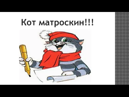 Кот матроскин!!!