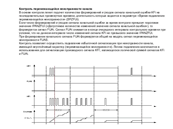Контроль перемежающейся неисправности канала В основе контроля лежит подсчет количества формирований и