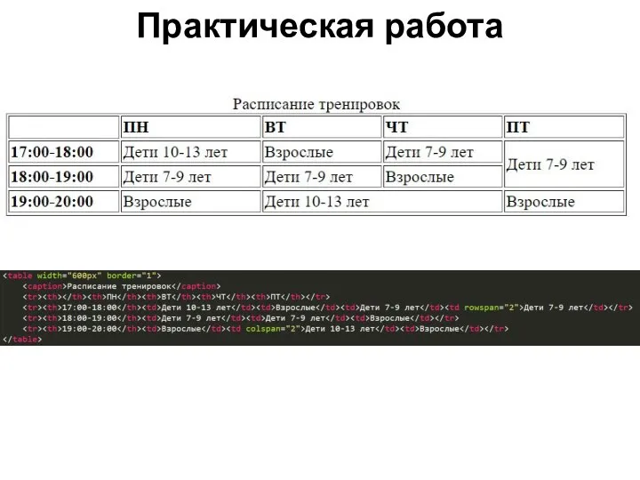 Практическая работа