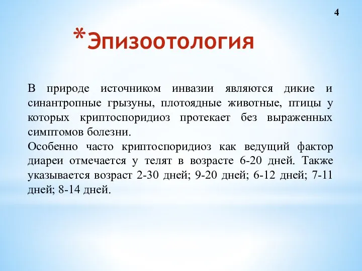 Эпизоотология В природе источником инвазии являются дикие и синантропные грызуны, плотоядные животные,