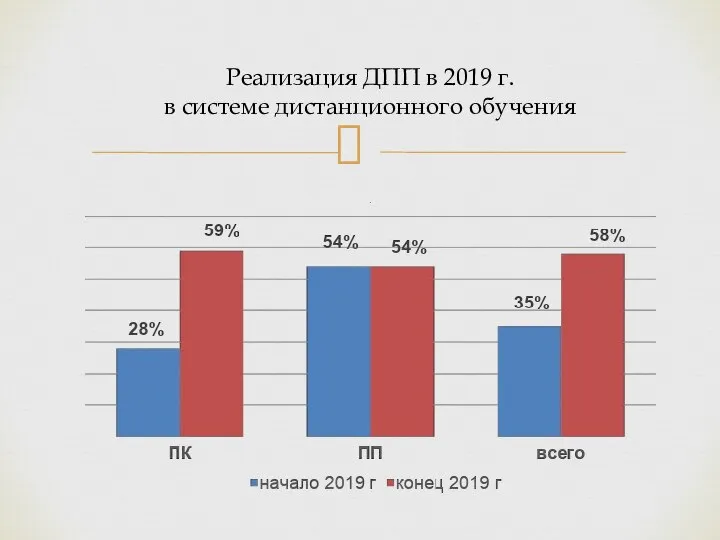 Реализация ДПП в 2019 г. в системе дистанционного обучения