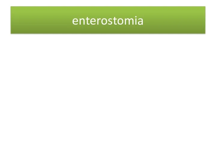 enterostomia