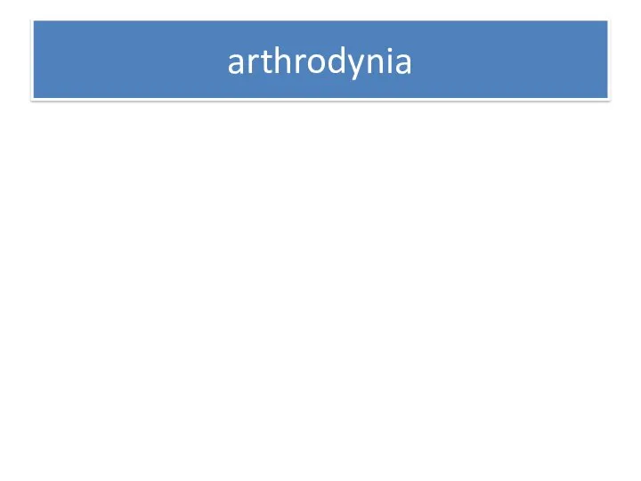 arthrodynia