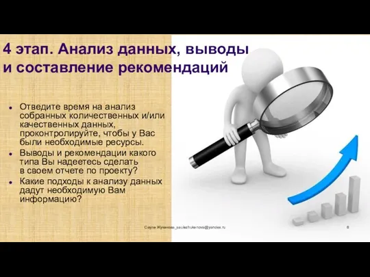 4 этап. Анализ данных, выводы и составление рекомендаций Отведите время на анализ