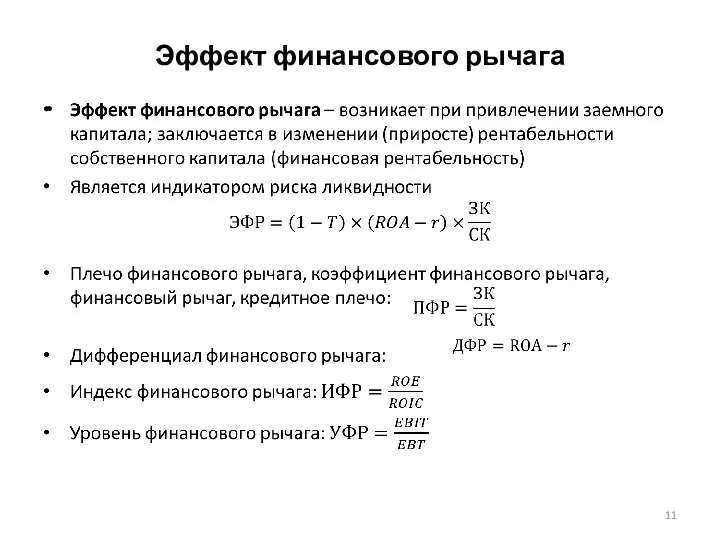 Эффект финансового рычага