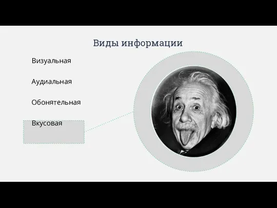 Визуальная Аудиальная Обонятельная Вкусовая Виды информации