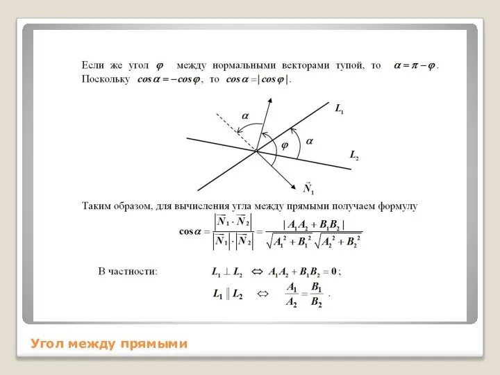 Угол между прямыми