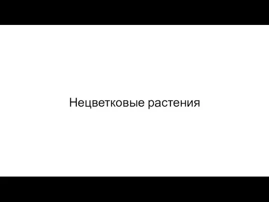 Нецветковые растения