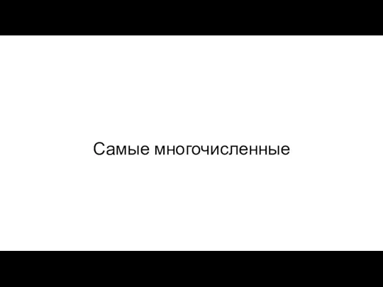 Самые многочисленные