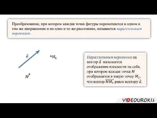 Преобразование, при котором каждая точка фигуры перемещается в одном и том же