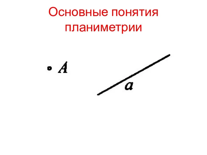 Основные понятия планиметрии