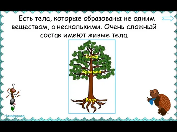 Есть тела, которые образованы не одним веществом, а несколькими. Очень сложный состав имеют живые тела.