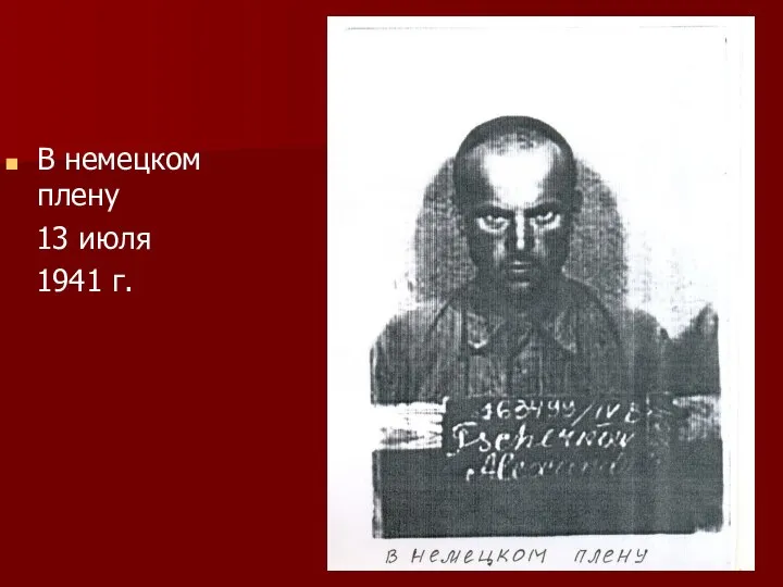 В немецком плену 13 июля 1941 г.