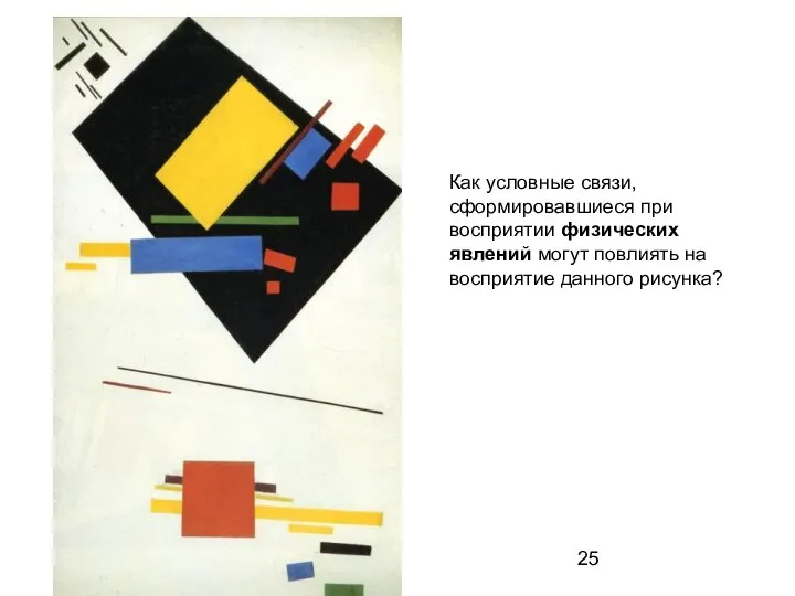 Как условные связи, сформировавшиеся при восприятии физических явлений могут повлиять на восприятие данного рисунка?