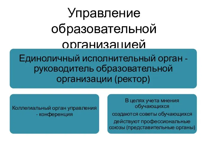 Управление образовательной организацией