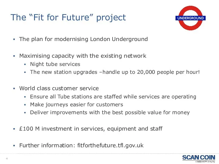 The plan for modernising London Underground Maximising capacity with the existing network