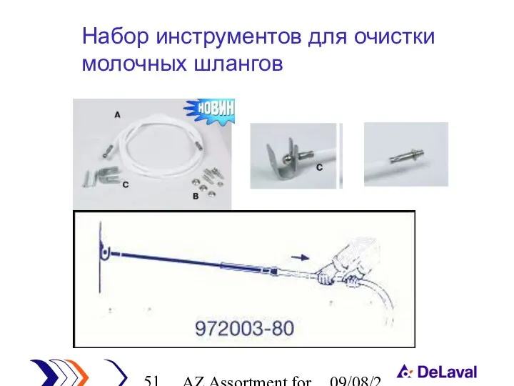 AZ Assortment for cleaning 09/08/2023 Набор инструментов для очистки молочных шлангов