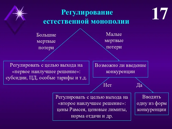 Регулирование естественной монополии 17