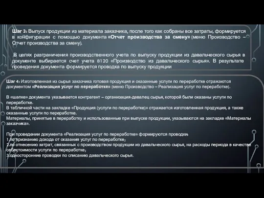 Шаг 3: Выпуск продукции из материала заказчика, после того как собраны все