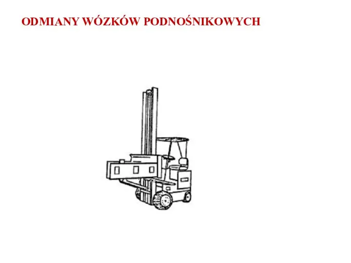 ODMIANY WÓZKÓW PODNOŚNIKOWYCH