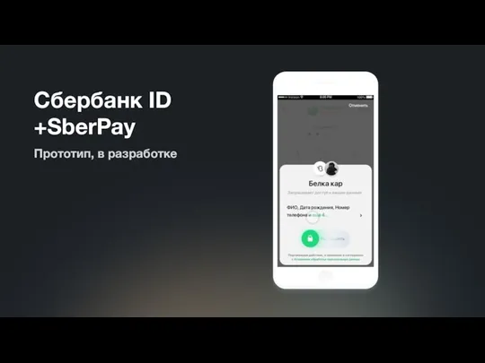 Сбербанк ID +SberPay Прототип, в разработке