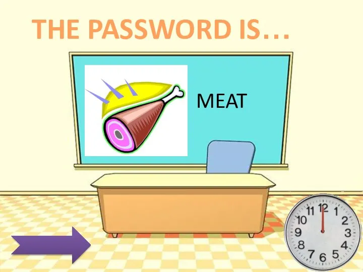 MEAT THE PASSWORD IS…