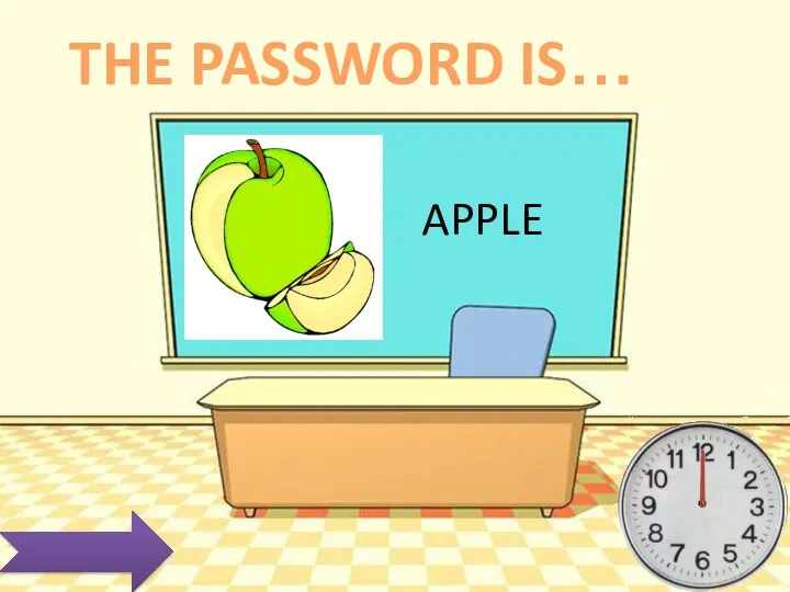 APPLE THE PASSWORD IS…