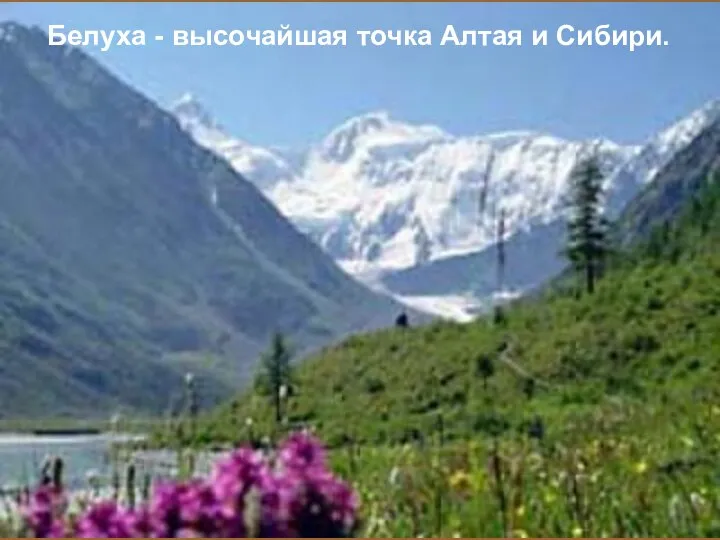 Белуха - высочайшая точка Алтая и Сибири.