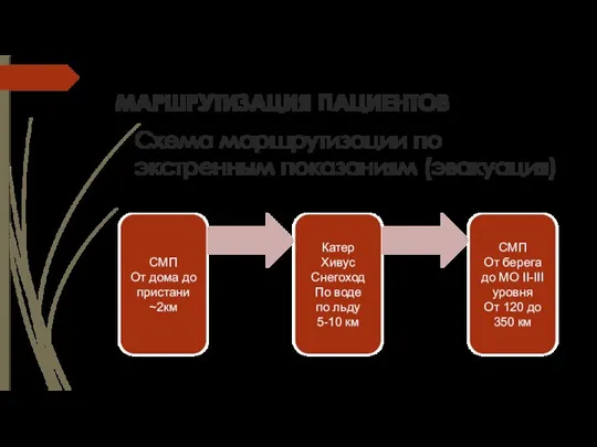 Схема маршрутизации по экстренным показаниям (эвакуация) МАРШРУТИЗАЦИЯ ПАЦИЕНТОВ
