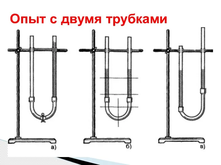 Опыт с двумя трубками