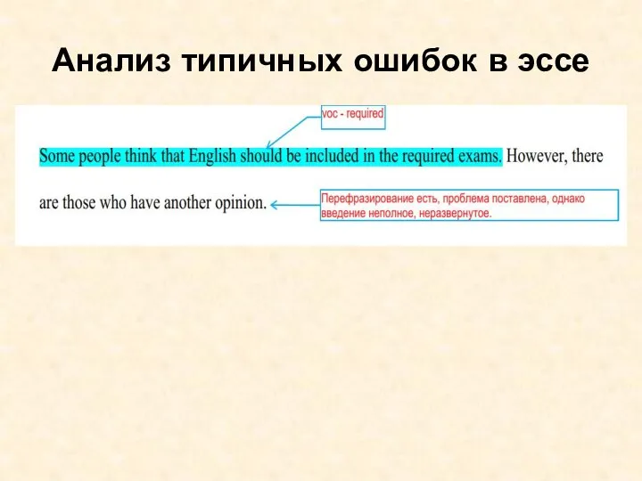 Анализ типичных ошибок в эссе