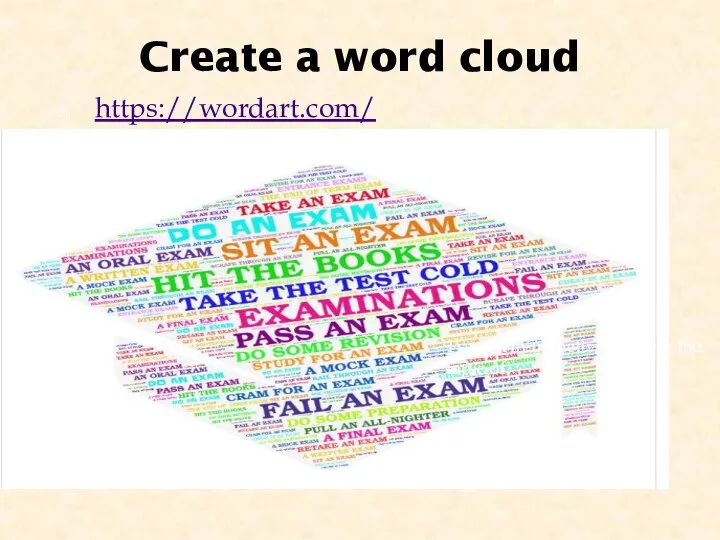 Create a word cloud https://wordart.com/ 1) a warm-up activity (guess the topic of