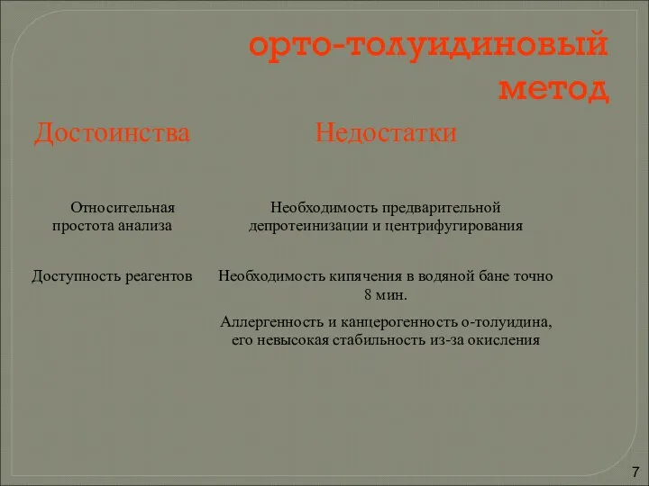 орто-толуидиновый метод