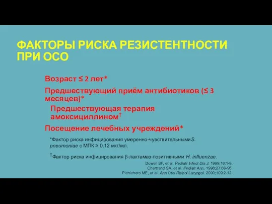 Dowell SF, et al. Pediatr Infect Dis J. 1999;18:1-9. Chartrand SA, et